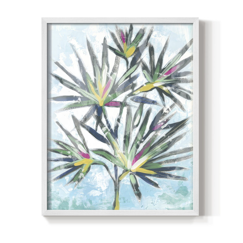 «Candy Palm Fresco III», H 21 po x l 17 po, Blanc