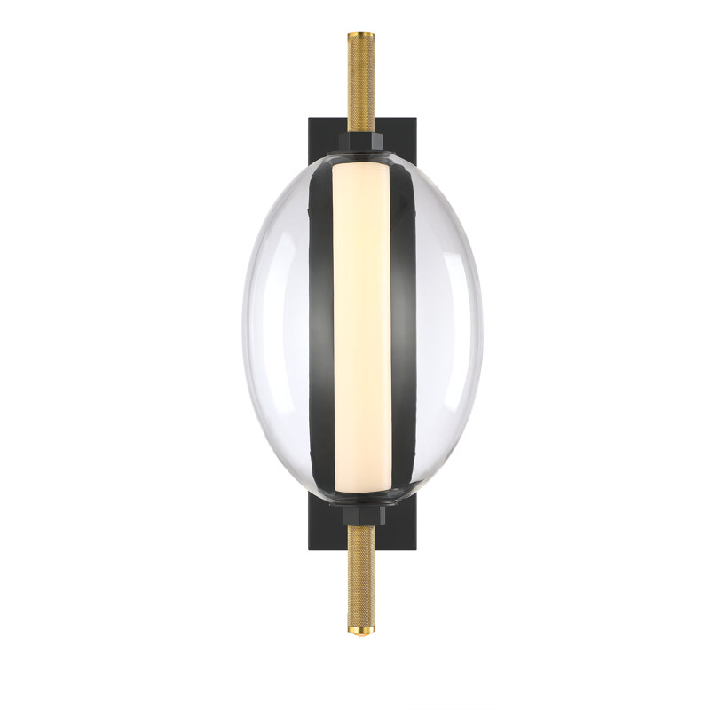 Applique murale décorative moderne de 53 cm (21 po) avec éclairage DEL intégré, 3 CCT et intensité variable