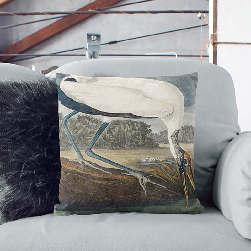 Square Cushion, 40cm H x 40cm W x 15cm D, White