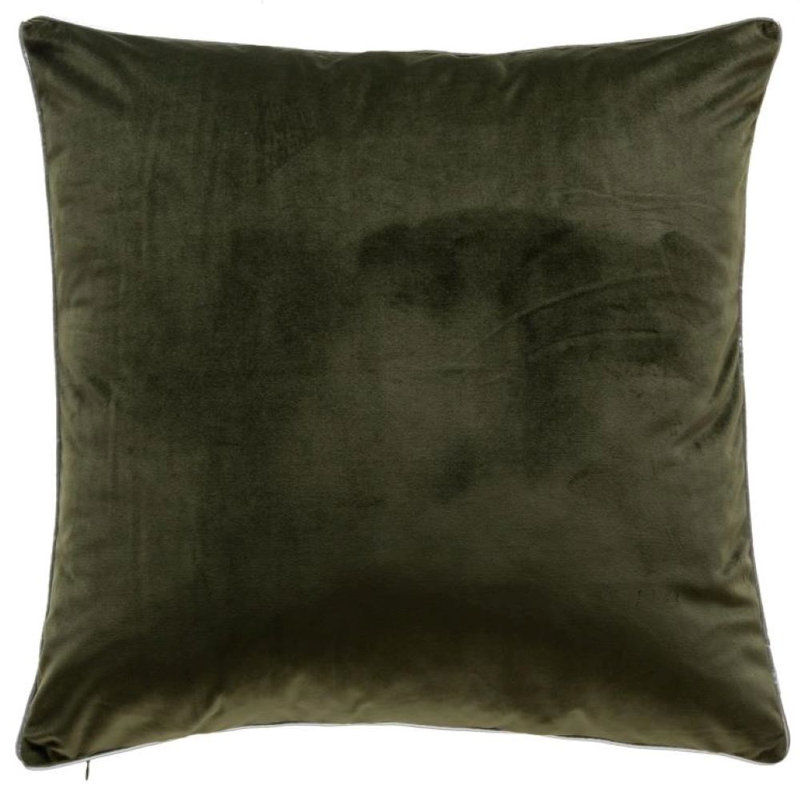 Noah Velvet Square Pillow Cover & Insert, Green