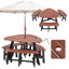 Ensemble de salle à manger de patio compact pour 6 personnes