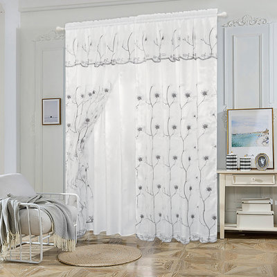 Panneau de rideau simple obscurcissant avec passe-tringle Floral