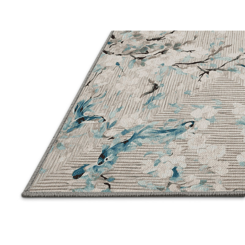 Machine Washable Gray Area Rug, Runner 2' x 5'