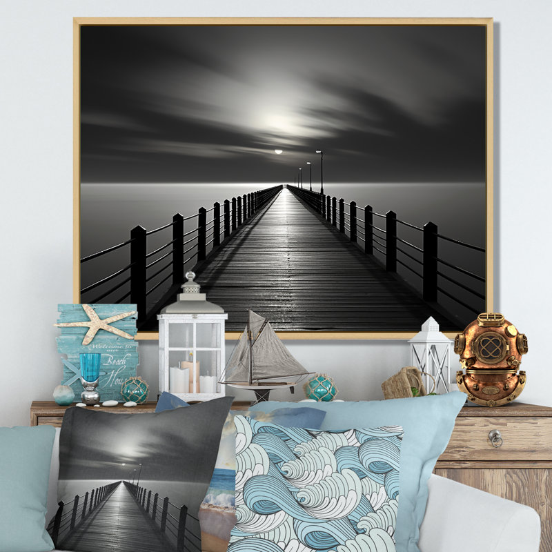 «Bridge To Nowhere Scenery III», reproduction sur toile, Cadre naturel flottant, H 30 po x l 40 po x P 1,5 po