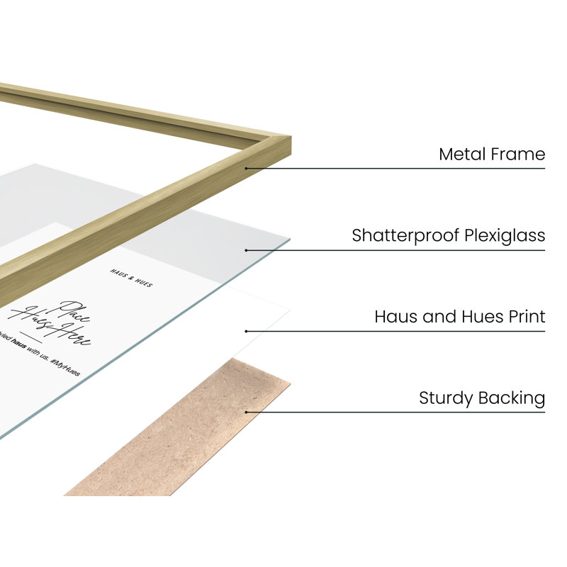 11x14 Gold Aluminum Wall Picture Frame Set