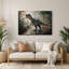 Art mural en métal vert dinosaure baryonyx-1962446424