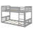 Twin Size Solid Wood Low Bunk Bed-1368673453