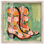 Motif de fleurs sauvages Cowboy bottes Shadowbox impression tendance Cowboy par Art Remedy