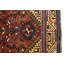 Tapis rouge rouille unique en laine noué à la main de style années 1970 de 4 pi x 6 pi 7 po Tatiauna