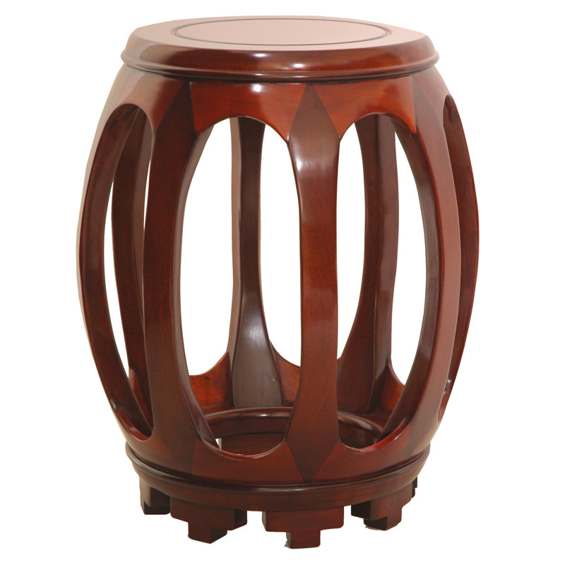 Honey Finish Hand Carved Rosewood Circular Plant Stand