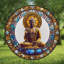 Panneaux de vitrail de cadre en verre coloré Meditation Meditation-129205880