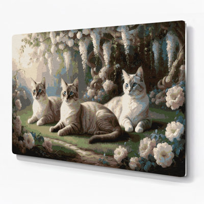 Cats Tonkinese Gray Metal Wall Art