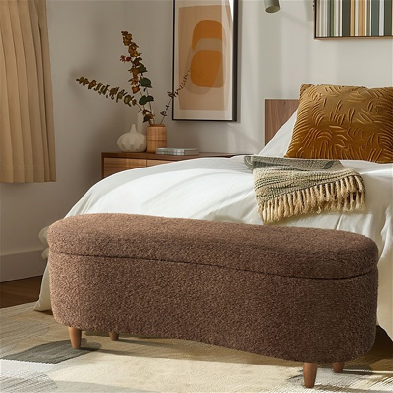 Repose-pieds Chase Boucle, Brun