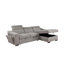 Canapé-lit modulaire convertible avec méridienne de rangement Appuis-tête réglables en forme de L-1639065098