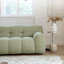 Canapé modulaire vert en coton et lin-1906170756