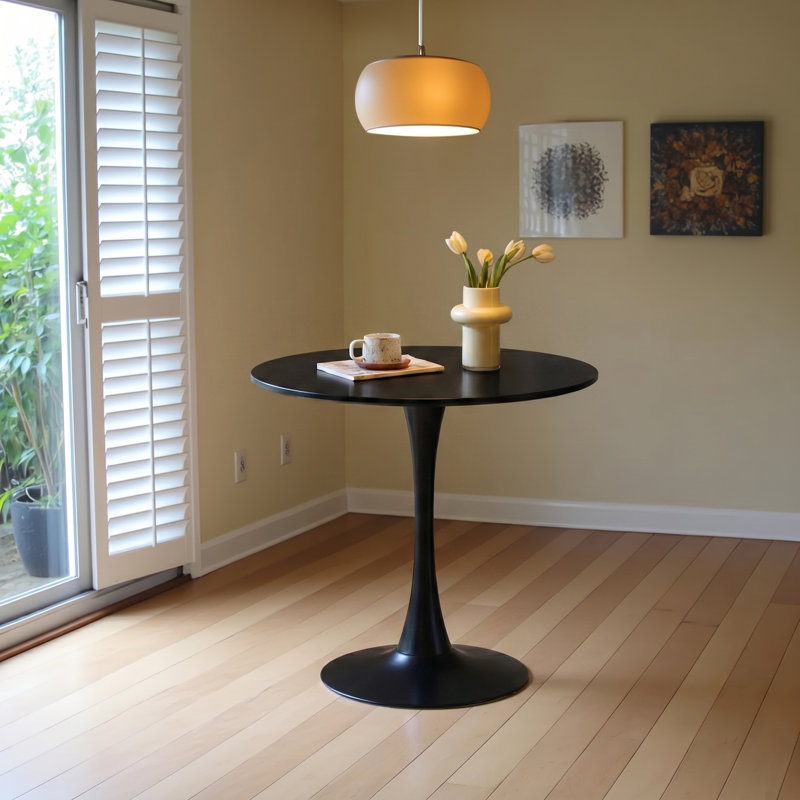 Kingsley Round Dining Table, Black