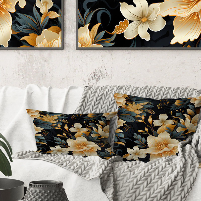 Coussin décoratif à imprimé floral Timeless Beige Peony Sophistication II, H 16 po x l 16 po