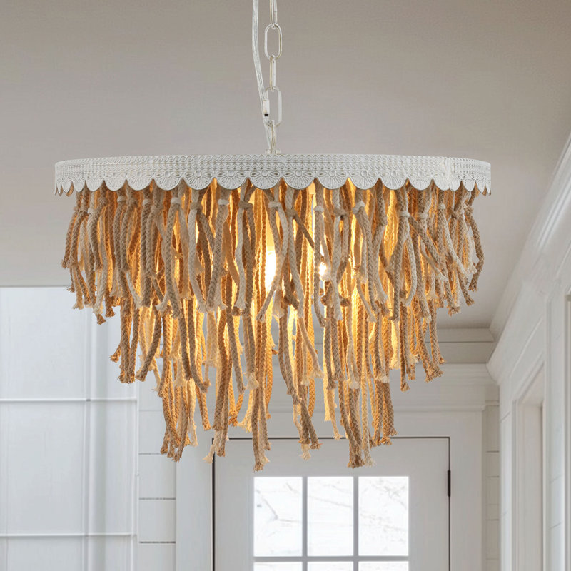 5 Light  Boho Tassel Chandelier