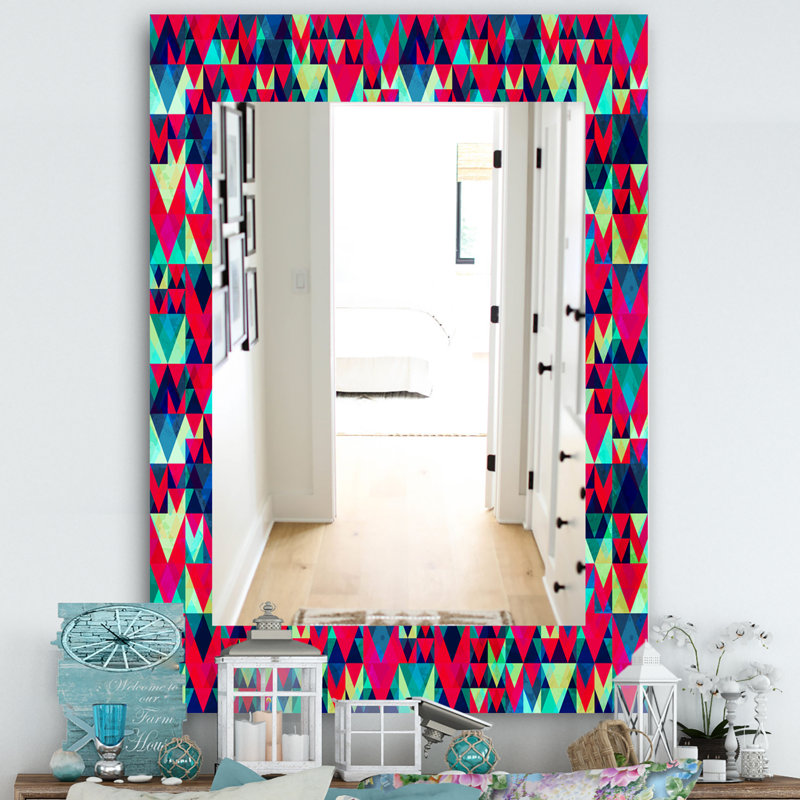 Glass Frame Mirror, 24" H x 32" W