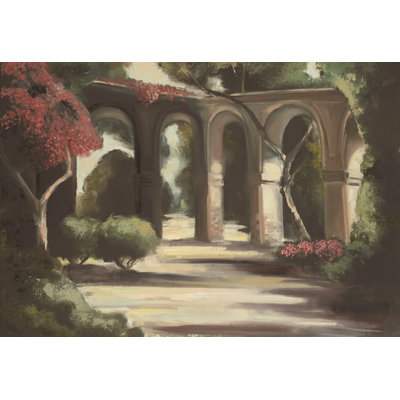 Courtyard Interior - Wrapped Canvas Painting