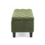 Banc avec surface bouclée, espace de rangement, pieds en bois d'hévéa, capacité de 300 lb, capitonnage à boutons et coutures en losange, idéal pour le décor du salon, rangement de L 51,74 po x l 17,77 po, charnières souples