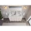 60" Solid Wood Sink Vanity  With 1' Artificial Stone Top-483886943
