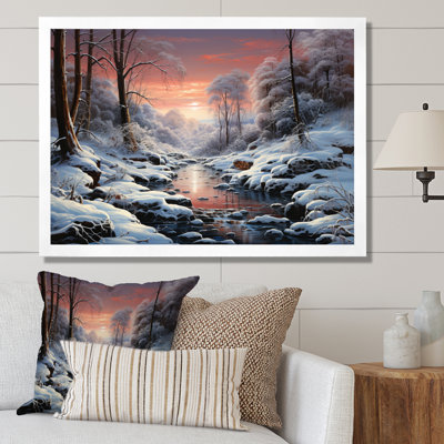 Winter Landscape Frozen Memories, reproduction d'art sur toile