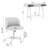 Marchagee 40W Small Writing Desk And Chair Set For Home Office, Computer Table With Storage And Seating-106892106