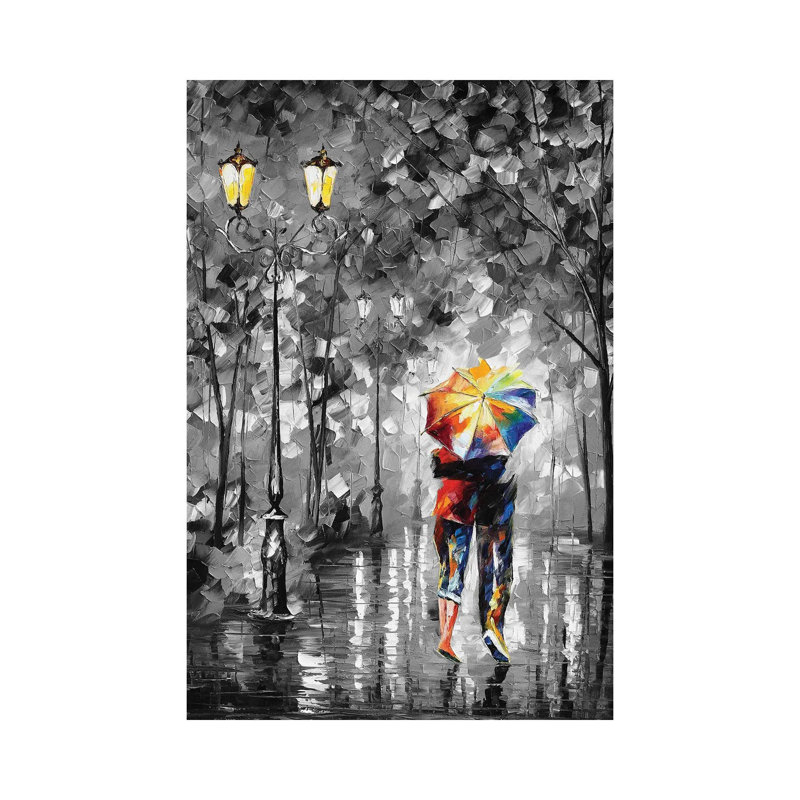 Under One Umbrella - reproduction d'art murale - toile encadrée, Toile tendue, Ne s’applique pas, H 18 po x l 12 po