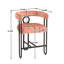 Ensemble de 2 tabourets de bar House Hold, tabourets de bar modernes avec dossier, cadres en métal noir et tabourets de bar