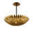 Eclectic 5 Light Gold Leaf Chandelier-873864645-873864644