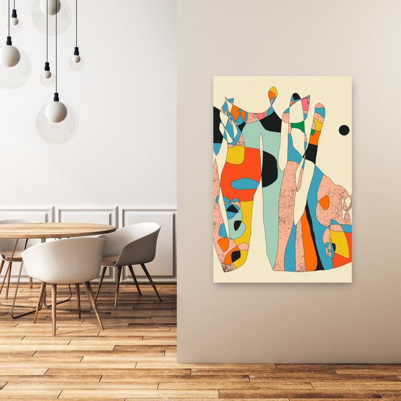 Reproduction d'art abstrait coloré et abstrait, 48" H x 32" W
