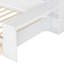 Lit de jour simple avec rangement, bureau d'étude, espace de rangement en bois blanc antique et option de bureau-761151543