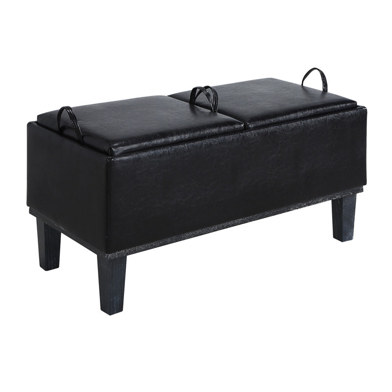 Esmee 34.5'' Wide Rectangle Storage Ottoman with Reversible Tray