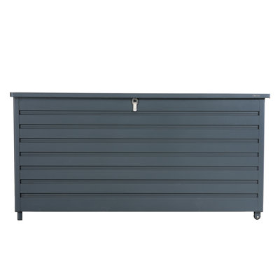71" Large Aluminum Outdoor Storage Box With Lock, Wheels & Waterproof Liner