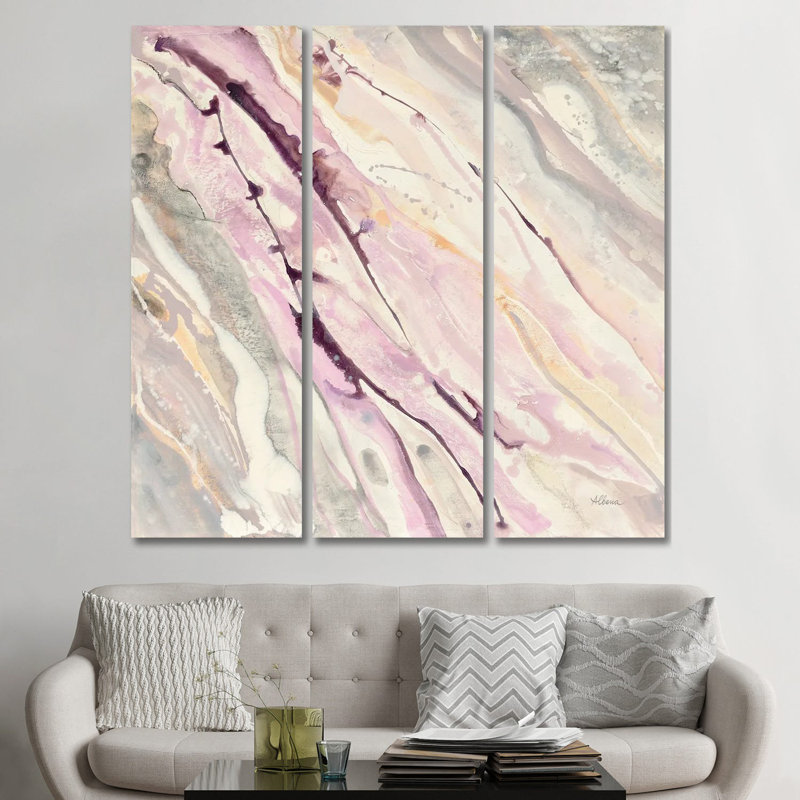 «Flowing I», ensemble d'art mural sur toile tendue (ensemble de 3)