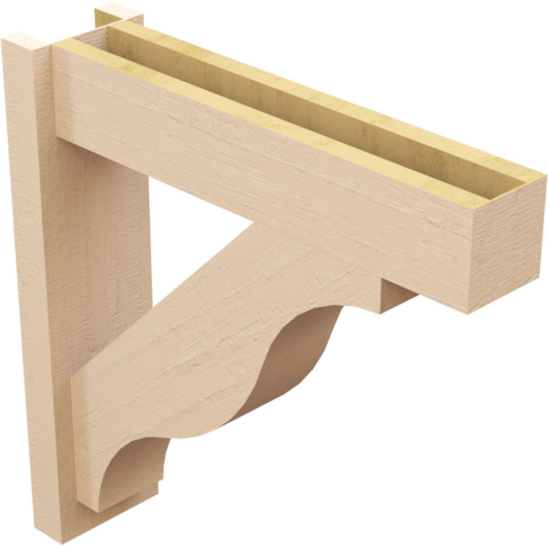 Bois de cèdre brut Funston Block TimberThane Perspector, brun clair apprêté, H 24 po x l 6 po x P 24 po