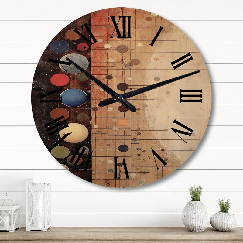 Horloge murale en bois massif Richel, Grand