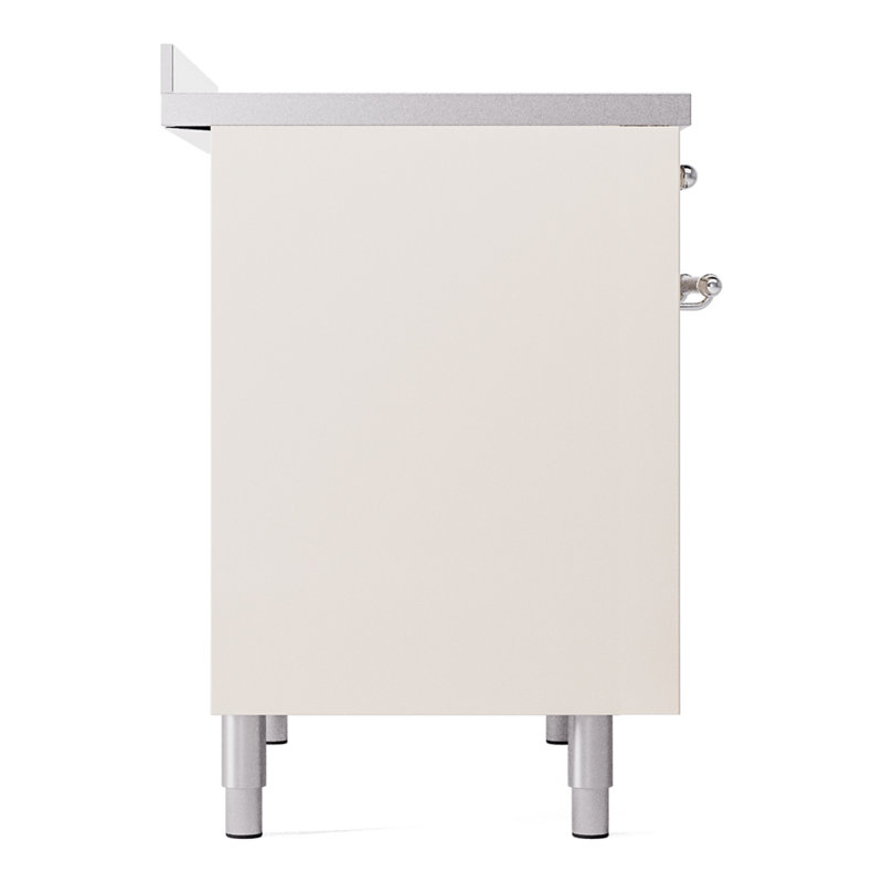ILVE Nostalgie II 40 in Induction Range, Antique White/Chrome