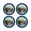 English Duck Pond Vegan Leather Round Pebble Placemat-1752869684