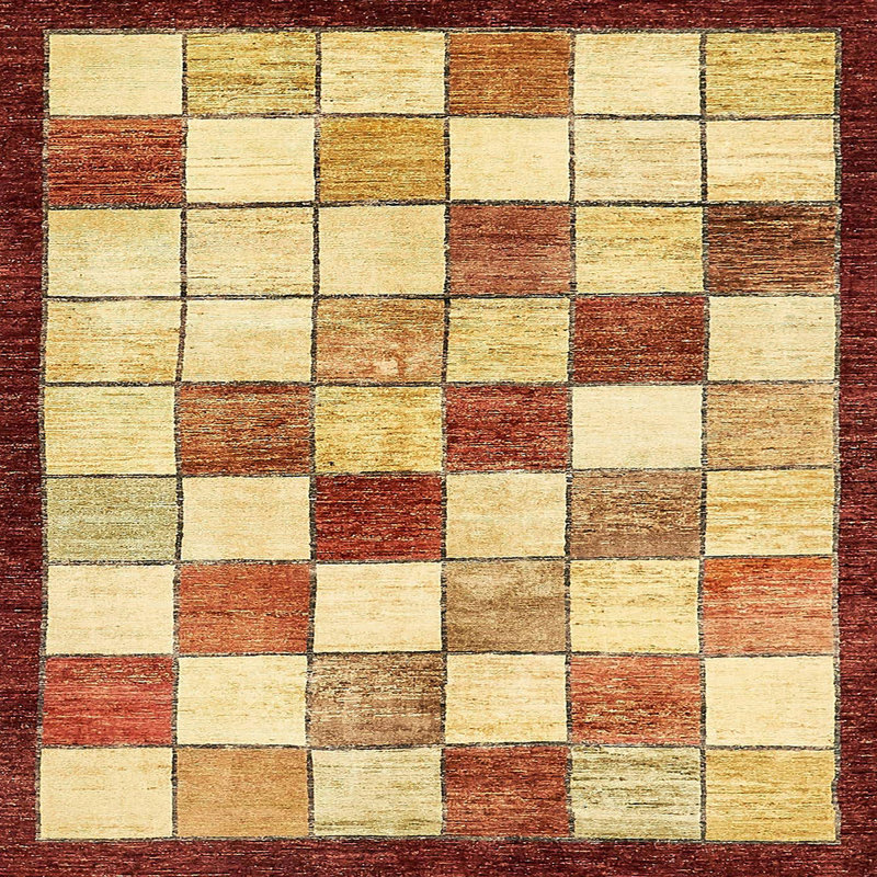 Abstract Indoor Rug, Square 3'