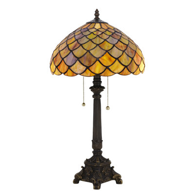Lampe de table en verre coloré Tiffany