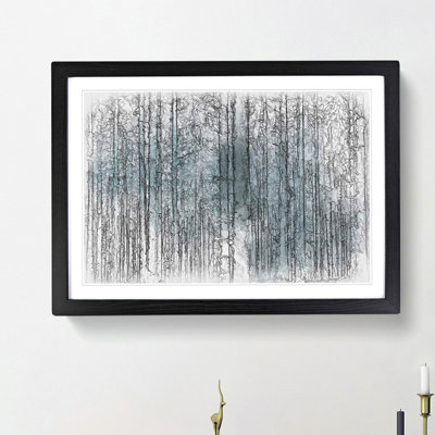 Forest in the Blue - Picture Frame Graphic Art Print
