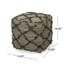 Pouf carré géométrique 16 po