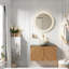 Meuble-lavabo moderne avec rangement, armoire en contreplaqué durable et lavabo en céramique
