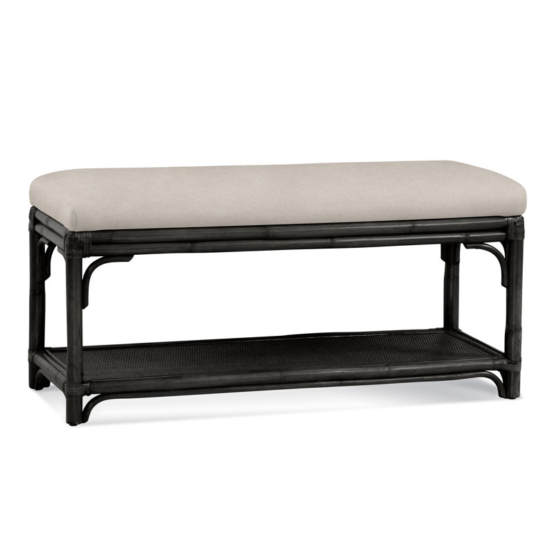 Banc de rangement en osier Summer Retreat, Lin colombe élite, Saule