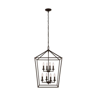 8 - Light Dimmable Lantern Square / Rectangle Chandelier