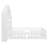 Full-Size House Bed with Window, Shelves, Bedside Drawers & USB/Socket Ports – White Platform Bed