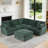 6 - Piece Reversible Modular Corner Sectional with Removable Ottoman-1711400898