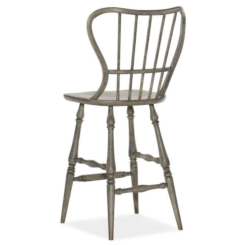 CiaoBella Chamberlain Spindle Back Stool, Speckled Gray, Counter Stool (29.75" Seat Height)